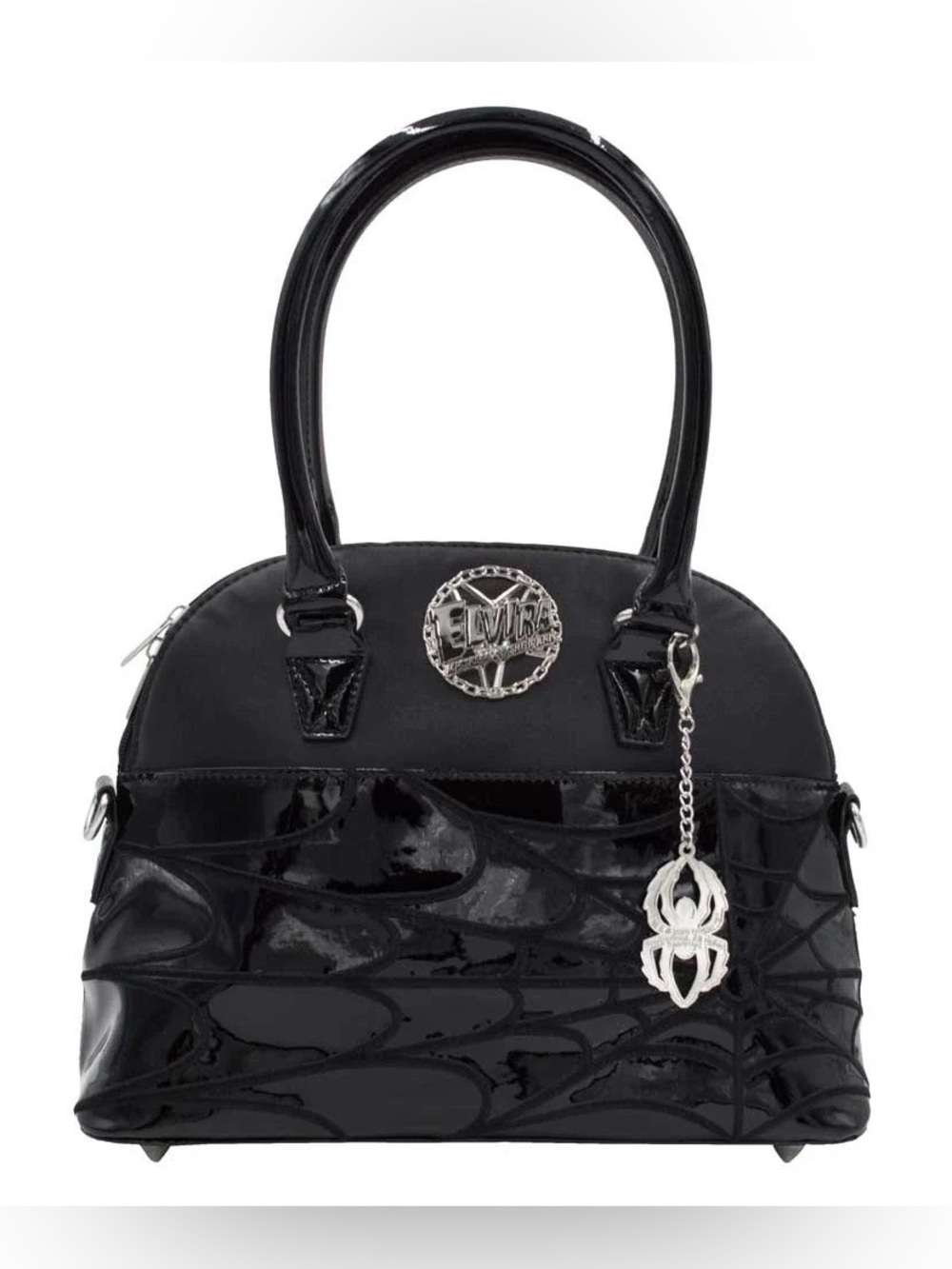 Kreepsville 666 Elvira Macabre Mobile Spiderweb Handbag Purse Black